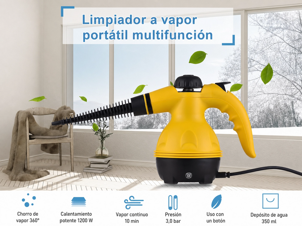 Limpiador de Vapor Multifunción para Hogar
