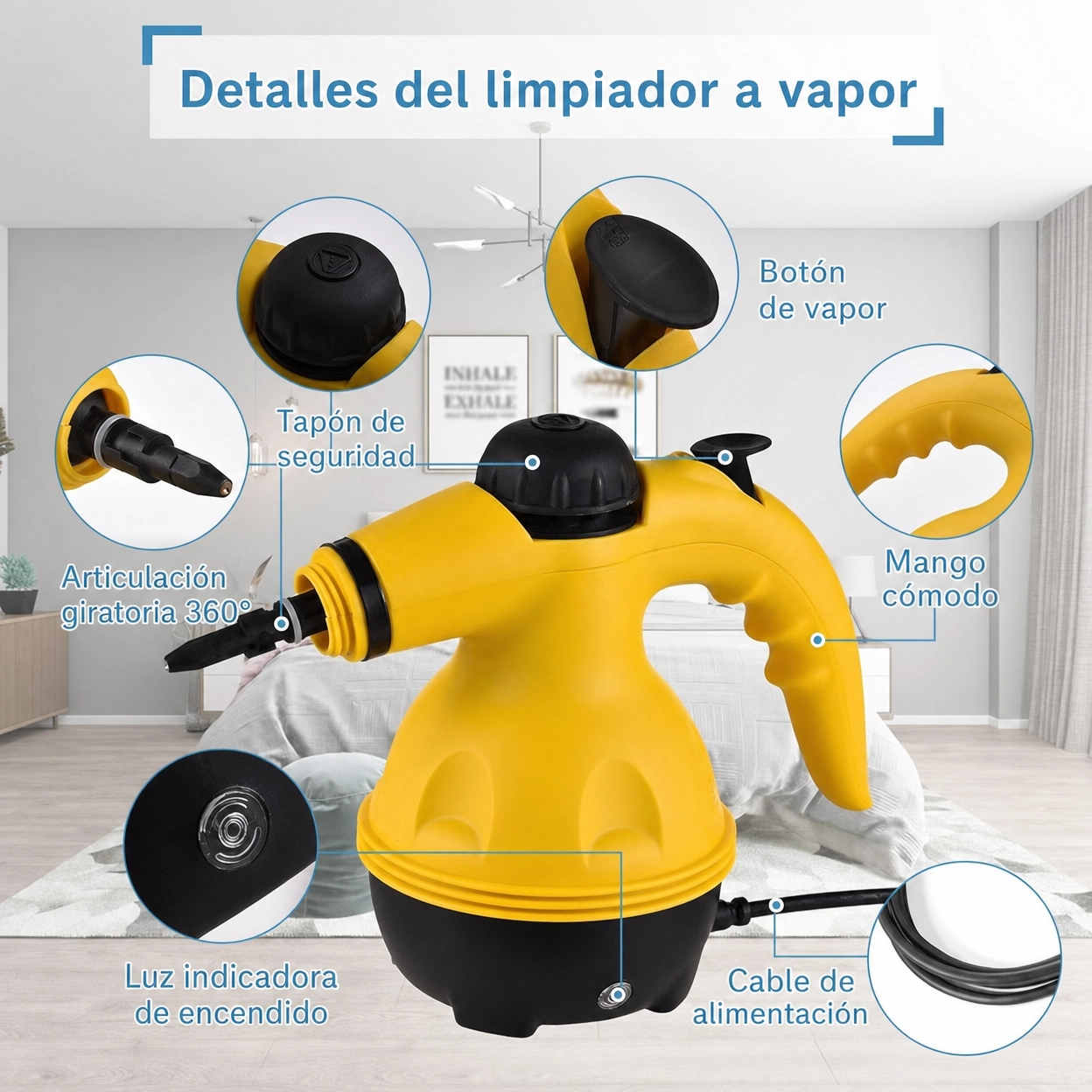 Limpiador de Vapor Multifunción para Hogar