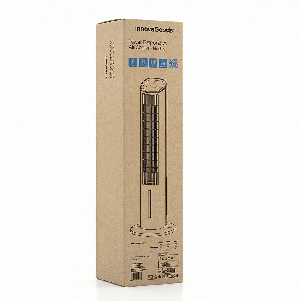 Climatizador Evaporativo Portátil Torre Multifunción con Mando a Distancia Hushly InnovaGoods