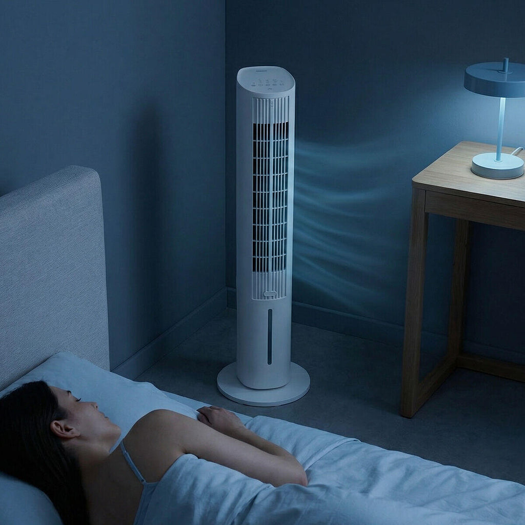 Climatizador Evaporativo Portátil Torre Multifunción con Mando a Distancia Hushly InnovaGoods