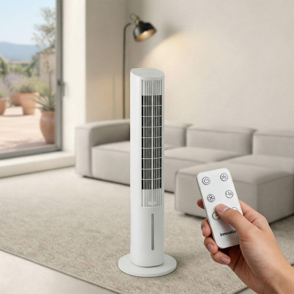 Climatizador Evaporativo Portátil Torre Multifunción con Mando a Distancia Hushly InnovaGoods